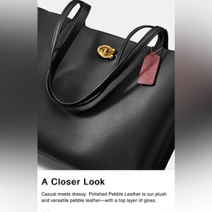 NWT Coach Willow Tote